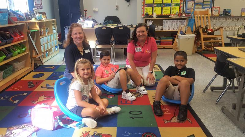 Reading time in this Key Largo School classroom will be more relaxed and focused with the new reading chairs purchased with Stuff the Bus donations from Monroe County residents.