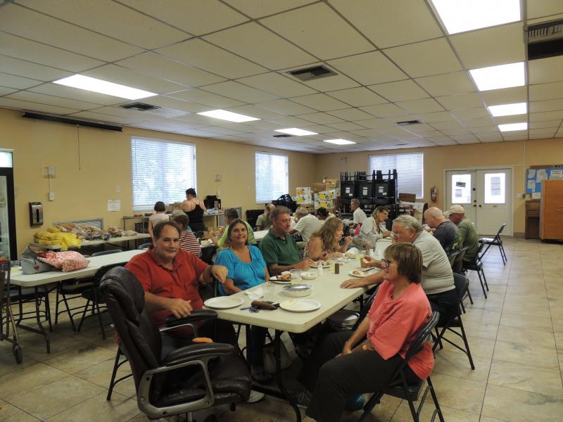 Burton Memorial church provides a free, weekly meal year round and their meals were especially appreciated after Irma.
